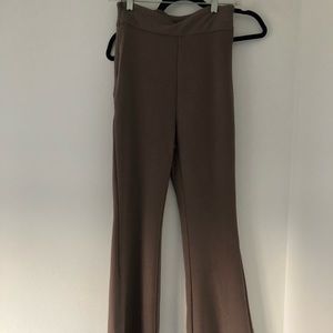 Brown flare pants